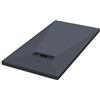 Lazer 372046 - Piatto doccia da piastrellare con canalina di scarico laterale trasversale piccola, Grigio, 372046