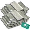 ELEXACLEAN Panni lavapiatti lavabili - microfibra (grigio, set da 8, 24x20cm) panni lavapiatti per cucina e stoviglie