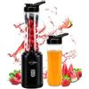 Sangcon-EP Sangcon Mixer Smoothie Maker, frullatore sportivo elettrico portatile per frullati e frullati con 2 bottiglie in Tritan To Go da 600 ml senza BPA 2 tappi per bere coltello a 4 lame, pulsante a impulsi