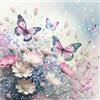 YEJIKJ Farfalla Diamond Painting Kit Completo, Kit Pittura Diamante, 5D Completi di Pittura Diamante, Diamond Painting Personalizzato, 5D DIY Diamond Painting Adulti Per Home Wall Decor(35x35cm)