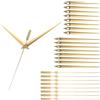 PATIKIL Kit Ricambio Lancette Dell'Orologio, 8 Set Lancette Ricambio Meccanismo Dell'Orologio in Alluminio, Parti Ricambio Orologio da Parete, Oro, A02