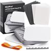 Nicpro stay wet palette per pittura acrilica, acquerelli, tavolozza per dipingere con 100 fogli di carta, spugna 4 pezzi, portapennelli, per modelli in miniatura(bianco)