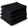 Encasa XO Asciugamani da cucina e salviette in cotone Nero | Strofinaccio in waffle e tessuto piatto | Set strofinacci | 70x45 cm | Riutilizzabile e ad asciugatura rapida Set di 4