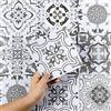 Hode 50 Pezzi Adesivi per Piastrelle, Mosaico Piastrelle Adesive Muro, Mattonelle Adesive, Paraschizzi Adesivo, Cucina Bagno PVC Impermeabile (15x15cm Bianco)