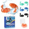 LYCTEIKI Tappi per le Orecchie da Nuoto per Adulti, 4 Paia di Tappi per le Orecchie in Silicone Morbido e Impermeabile, Perfetti per doccia, nuoto, surf, snorkeling (Nero+Blu+Arancio+Verde)