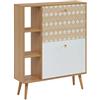 Baïta Leika - Scarpiera, 80 x 23,5 x 97,5 cm, colore: Bianco e quercia