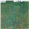 ArtPlaza Klimt Gustav Poppy Field Pannello Decorativo, Legno, Multicolore, 100x100 cm