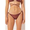 Calzedonia Brasiliana Lacci Costume Metallic Skin Marrone