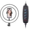 Yuepin 10 Pollici Luce Anulare LED Dimmerabile per Make Up, Streaming Live, Fotografia di Moda e Autoritratti Video su Youtube Facebook, Instagram, TikTok, Twitter (10Dimmerabile)