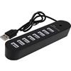 Hemobllo Usb -hb70 8 Porte Tipo C a Hub Usb Connettori Trasferimento Dati Veloce Portatile per Laptop