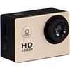 HAMTOSPORTS Macchina fotografica sportiva di marca HAMTOD HF40 Sport Camera con custodia impermeabile 30m, Generalplus 6624, schermo LCD da 2,0 pollici (nero) (Colore : Gold)