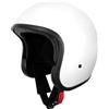 Westt Casco Jet vintage ECE-R 22.06 Retro moto uomo donna ruolo casco ciclomotore mofa pilota moto a mezza calotta Chop, ECE DOT certificato (Bianco metallizzato, XL (60-61 cm))