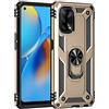 SEAHAI Cover per Xiaomi Redmi Note 12 PRO+ Plus 5G, Militare Antiurto Protezione Silicone con 360° Anello Supporto Kickstand Rugged Custodia PC + TPU Bumper Case - Oro Rosa
