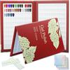 C12rtive 320 Nail Polish Display Book,Carta colori professionale per unghie Nail Art Nails Colour Display Book con 480 Nail Tips e 1-400 numeri adesivi,strumenti da salone per Nail Art Design (Rosso)