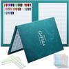 C12rtive 320 Nail Polish Display Book,Carta colori professionale per unghie Nail Art Nails Colour Display Book con 480 Nail Tips e 1-400 numeri adesivi,strumenti da salone per Nail Art Design (Verde)