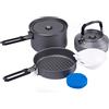 Fire-Maple Feast 2 Pentole Set da Campeggio Utensili da Cucina con Padella, Bollitore, Ciotole Spugna Cottura Kit per Ourdoor Backpacking, Campeggio Escursione Nero