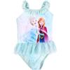 United Labels Disney - Costume da bagno con volant per ragazze Elsa & Anna Frozen per bambini, colore: Turchese, turchese, 92 cm