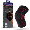 Hansaplast Ginocchiera sportiva stabilizza e sostiene l'articolazione, la fascia con inserto per rotula aiuta ad alleviare la rotula, taglia S/M