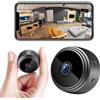 Qualihome Mini Spia Nascosta Telecamera, Full HD 1080P Microcamera con Visione Notturna e Sensore di Movimento, Telecamera Videosorveglianza con Registrazione, Spycam ​Wifi per Esterno/Intern