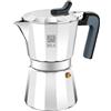 BRA DE LUXE 2 caffettiera moka - moka bollilattes (Aluminium, Black, Stainless steel)