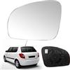 Soekodu Vetro a Specchio sostituzione per Skoda fabia 2007-2014, Specchio Esterno Regolabile Adatto, Lente di Retromarcia (für Fabia-Sinistra)