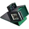 Mage Tech Commander Deck Box per MTG - Design Brevettato, Vetrina Commander, Adatta a 100 Carte Double-Sleeve, Porta Carte Magnetico da 35pt & Vassoio per Dadi - Nero/Verde