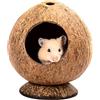 QMAAAYS QMYYYAS - Gabbia per criceti, capanne di Cocco, Giocattolo per casetta per Uccelli, Piccoli Habitat per Animali Domestici, casa per nidi di Geco,Decorazione per Habitat (12 x 12 x 13,5 cm)