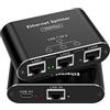 PVBCTCSID Splitter Ethernet 1 In 3 Out Switch Ethernet Gigabit 3 Porte 1 to 3 Lan Splitter RJ45 Switch Supporta 3 Dispositivi Contemporaneamente Funziona con Cavi Cat5/5e/6/6e/7/8