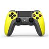 NK Wireless Controller compactible per PS4 / PS3 / PC/Mobile - Dualshock, Vibrazione, Rilevamento a 6 assi, luce LED, pannello tattile, jack per cuffie, cavo di ricarica incluso - Giallo