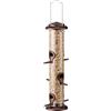 iBorn Mangiatoia per Uccelli in Metallo 6 Porte Sospesa Mangiatoia per Uccelli Selvatici Appesa Colonna di Alimentazione a Forma di Cuore di Girasole Mangiatoia a Silo per Uccelli Caffè 35,56 cm 6