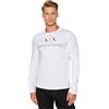 Armani Exchange A| x Long Sleeve Crew Neck T-Shirt, Bianco, L Uomo