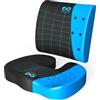 Everlasting Comfort Set cuscino seduta e schiena con gel - Memory foam per ufficio, auto e sedia gaming