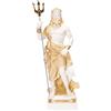 BEAUTIFUL GREEK STATUES Statua del dio greco del mare Poseidone con tridente, in alabastro dorato, 25,5 cm