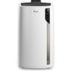 De'Longhi Pinguino PACEL98ECO Climatizzatore Portatile Silenzioso con Tecnologia Eco Real Feel, Interfaccia Digitale, Funzione deumidificatore, 2.7 kW, 64 Decibel, Plastica, Bianco