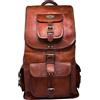 Fatto a mano Zaino 22" in pelle borsa zaino per laptop vintage originale marrone da viaggi...