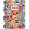 Legami - Agenda Settimanale Spiralata Large, 12 Mesi, Diario da Gennaio 2025 a Dicembre 2025, Planner Pieghevole 2025/2026, Chiusura con Elastico, Taschina Finale, 15 x 21 cm, Travel Stickers