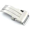 Sulla Acciaio inossidabile 316L fibbia deployante compatibile per cinturini Breitling, Argento Mat, 18mm, Classico