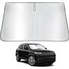 YEE PIN Compass Ombrellone auto compatibile con Jeep Compass 2017-2024, parasole pieghevole per auto Compass parabrezza anteriore protezione UV polvere