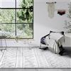 Elle Decor ation Itinerance Tappeto a pelo lungo, moderno per soggiorno, Shaggy, motivo moderno, morbido bohémien, per soggiorno, camera da letto, bianco crema, 80 x 120 cm