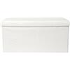 HOME DECO FACTORY, HD0059, Panca pieghevole Bouclette bianca, Natural Crush, mobili, seduta, cassapanca e panca pieghevole, 76x38x38 cm, altezza seduta 38 cm, bianco