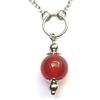 Handmade Collana donna minimalista in acciaio inox con pendente perla in pietra naturale