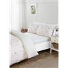 Rapport Home Niamh - Set di biancheria da letto in microfibra per letto matrimoniale, reversibile, lenzuolo con angoli e federe abbinate