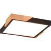 RL LIVE YOUR LIGHT Reality, Plafoniera, Meta incl. 1 x LED,SMD,20,0 Watt,3000 K,2400 Lm. Legno naturale, colore del legno, corpo: plastica, nero opaco L:31,5 cm, L:31,0 cm, H:3,5 cm Regolabile con interruttore, IP20