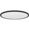 Eglo Rovito Plafoniera a LED, rotonda, per bagno, lampada da soffitto in plastica di colore nero e bianco, luce bianca calda e fredda, IP44, diametro 50 cm