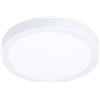 Eglo Fueva 6 Plafoniera a LED, rotonda, per bagno, lampada da soffitto in plastica di colore bianco, luce bianca calda e fredda, IP44, diametro 21 cm