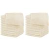 IlGruppone Il Gruppone Passione Casa Set 20 Pezzi Lavette Asciugamani Viso Mani 100% Cotone 490 Gsm 30x30 Cm Bagno Bidet Vari Colori Morbide Assorbenti Asciugamano Spugna Ospite - Panna - 30x30 cm