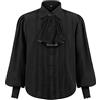 Generico Camicia Nera Uomo - Camicia da Gentiluomo Medievale in Stile Moda da Uomo Camicia Gotica A Maniche Lunghe con Colletto Arruffato Abbigliamento Strano