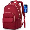 Breold Zaino Scuola Ragazza Zaino Porta PC Donna per per Computer Portatile 17,3 Pollici,Zaino Scuola Superiore con Porta USB per Università,Viaggi, Lavoro,Ufficio