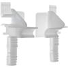 cyclingcolors 2x Tapparella Tulipe modello Alureno ZF per lamelle da 7 a 9 mm Imbuto in PVC bianco Binario di guida Protezione Universale Tenda per Finestra Accessorio