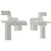 cyclingcolors 2x Persiana avvolgibile a quarto di tondo Tulipe monopezzo per lamelle da 7 a 9 mm Imbuto in PVC bianco Binario di guida Protezione Universale Tenda per Finestra Accessorio